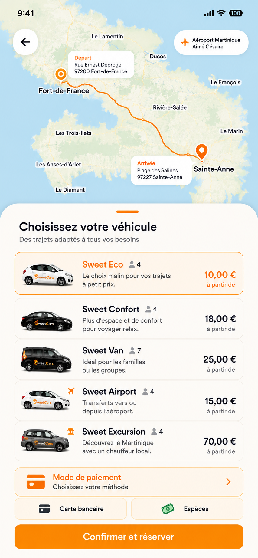 Choisissez votre véhicule